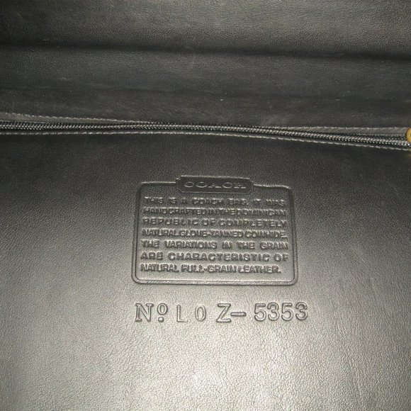 ❤️COACH DIPLOMAT 5353 Black Leather Attache Briefcase Valise w/Combo Lock … - Picture 6 of 10